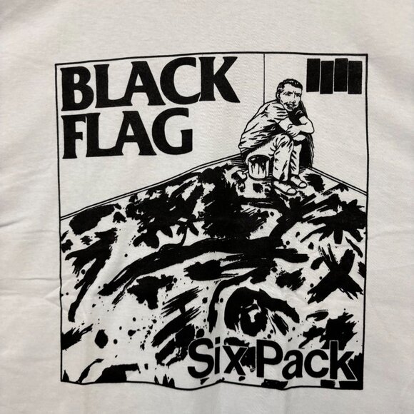 Black Flag Six Pack EP Album Hardcore Punk Band T-Shirt XL - Picture 2 of 4